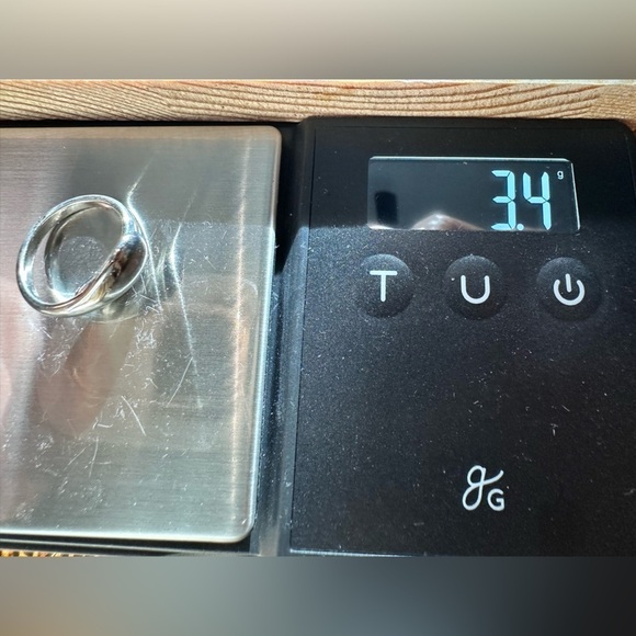 STERLING SILVER RING BYPASS ARTISAN MINIMALIST MODERN 5.5 5493 p - Picture 8 of 8